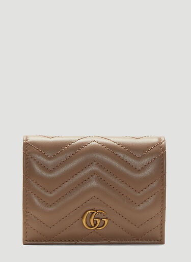 Gucci GG Marmont Leather Wallet Beige guc0235018