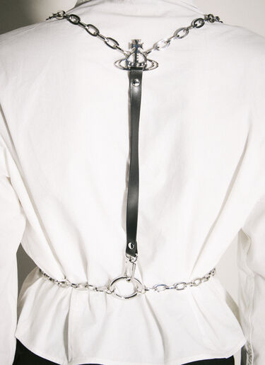 Vivienne Westwood 钉饰腰带链条束带 黑色 vvw0257006