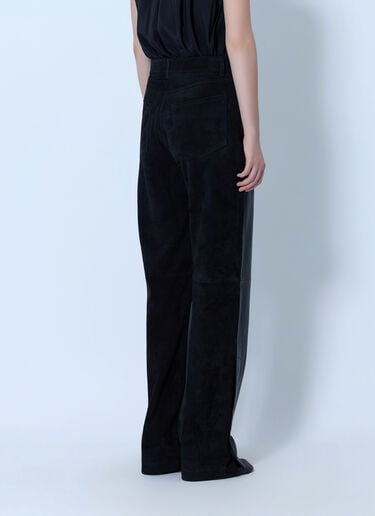 LN-CC® - Sportmax: High-Waist Leather Trousers - Black Sportmax High-Waist Leather Trousers Black spx0266211