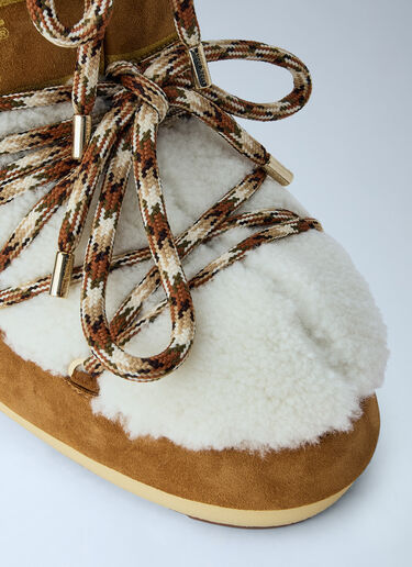 LN-CC® - Moon Boot: Icon Low Shearling Boots - Brown Moon Boot Icon Low Shearling Boots Brown mnb0366018
