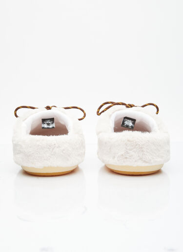 Moon Boot Faux-Fur Beads Mules Beige mnb0255001