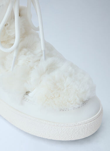 LN-CC® - Moon Boot: Ltrack Faux Fur Waterproof Boots - White Moon Boot Ltrack Faux Fur Waterproof Boots White mnb0366025
