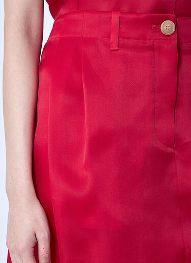 Khaite Lucian Silk Organza Maxi Skirt Red kha0260004