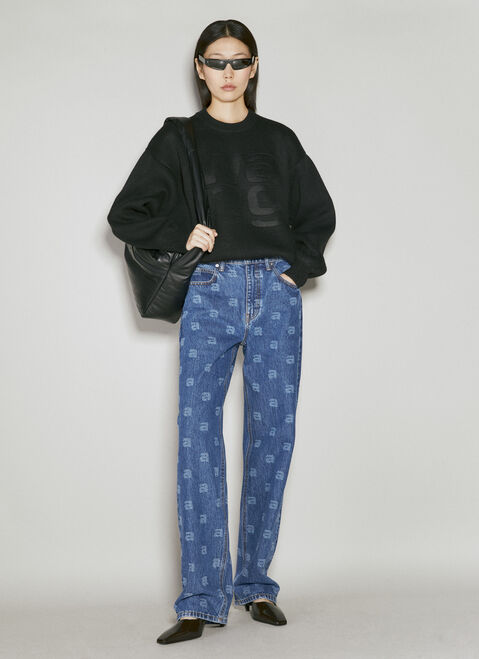 Alexander Wang デボス加工ロゴ付きセーター Grey awg0255023