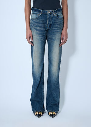 Balenciaga Logo Patch Jeans Blue bal0259063