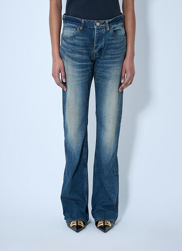 Balenciaga Logo Patch Jeans Blue bal0259063