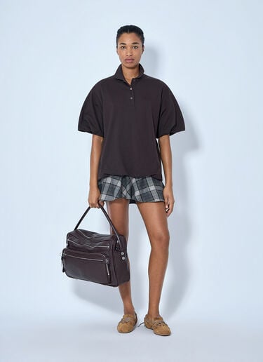 LN-CC® - Acne Studios: Layered T-Shirt Dress - Dark Brown Acne Studios Layered T-Shirt Dress Dark Brown acn0265058