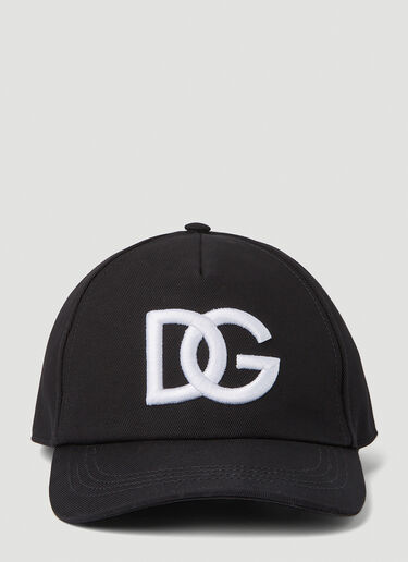 Dolce & Gabbana 로고 자수 베이스볼 캡 블랙 dol0151002