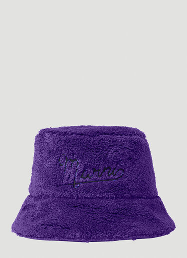 Marni Embroidered Logo Hat Blue mni0152013