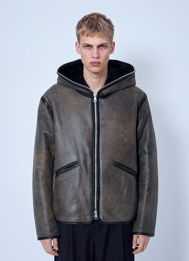 Our Legacy Full Zip Jacket Brown our0165034