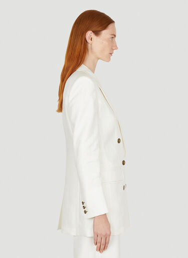 Max Mara Verace Double Breasted Blazer White max0252021