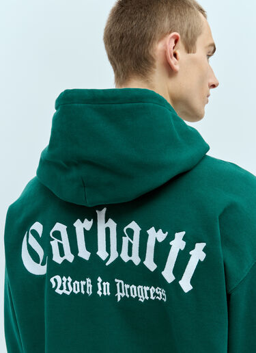 Carhartt WIP Onyx Script フード付きスウェットシャツ グリーン wip0155014