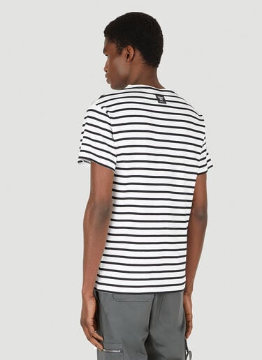 More Joy Logo Patch Breton Stripe T-Shirt White mjy0347009