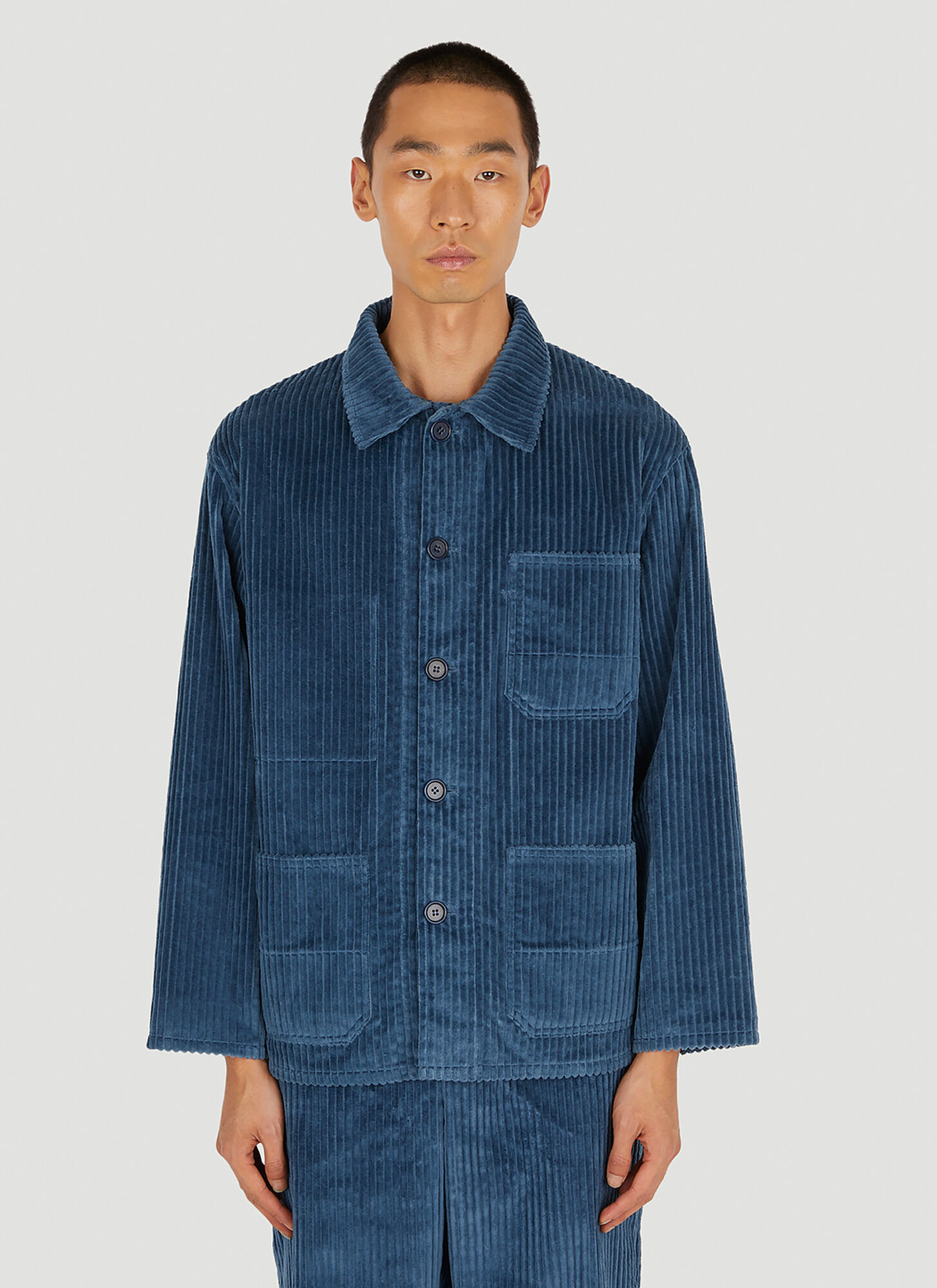 Shop Meta Campania Collective Bill Workwear Jacket In Blue