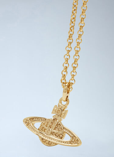 LN-CC® - Vivienne Westwood: Mini Bas Relief Pendant - Gold Vivienne Westwood Mini Bas Relief Pendant Gold vvw0142029