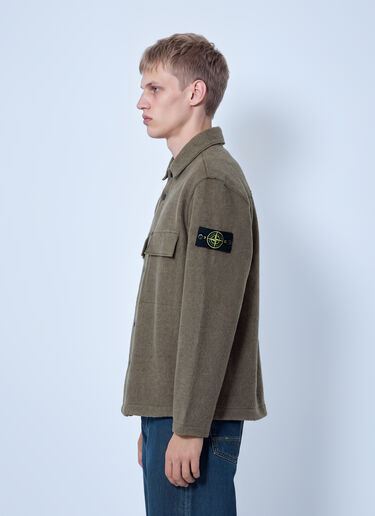 LN-CC® - Stone Island: Wool Shirt Jacket - Brown Stone Island Wool Shirt Jacket Brown sto0165099