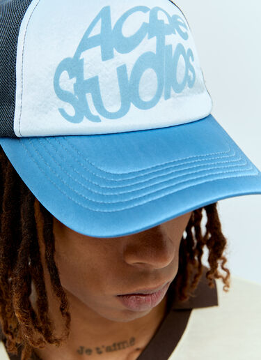 Acne Studios Logo Baseball Cap Blue acn0156018