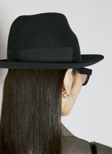 Saint Laurent Fedora Wool Hat Black sla0254073