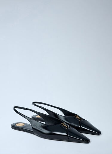 Saint Laurent Babylon 00 Slingback Ballerina Flats Black sla0261082