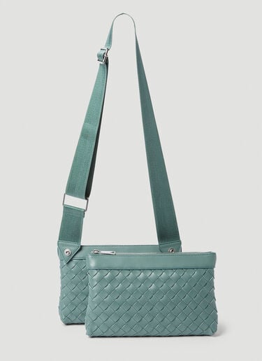 Intrecciato Duo Crossbody Bag Bottega Veneta Intrecciato Duo Crossbody Bag Green bov0155019