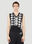 MM6 Maison Margiela Argyle Print Sleeveless Sweater Black mmm0152006