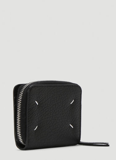 Maison Margiela Four-Stitch Zip-Around Wallet Black mla0243042