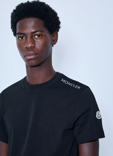LN-CC® - Moncler: Large Sketch Logo T-shirt - Black Moncler Large Sketch Logo T-shirt Black mon0166029