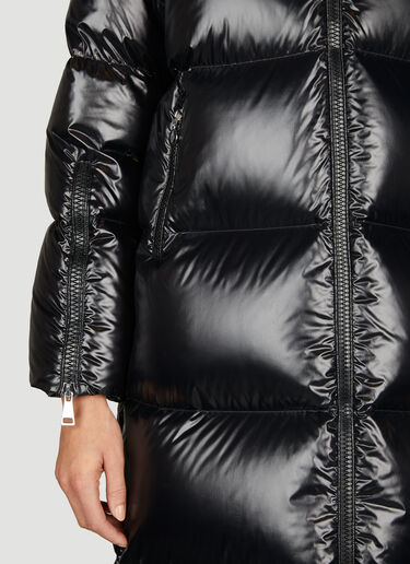 Moncler Huppe Long Down Coat Black mon0254021