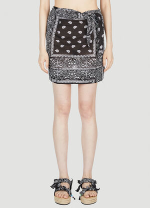 Arizona Love Paisley Motif Sarong Skirt Black arz0253003