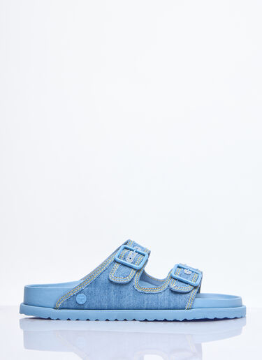 Birkenstock 1774 Arizona Stone Washed Denim Sandals Blue brs0158001