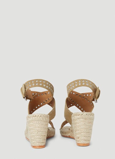 Isabel Marant Iriane High Heel Espadrilles Beige ibm0251035