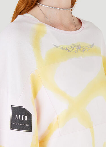 Collina Strada Tie-Dye Elongated-Sleeve T-Shirt Yellow cst0245001
