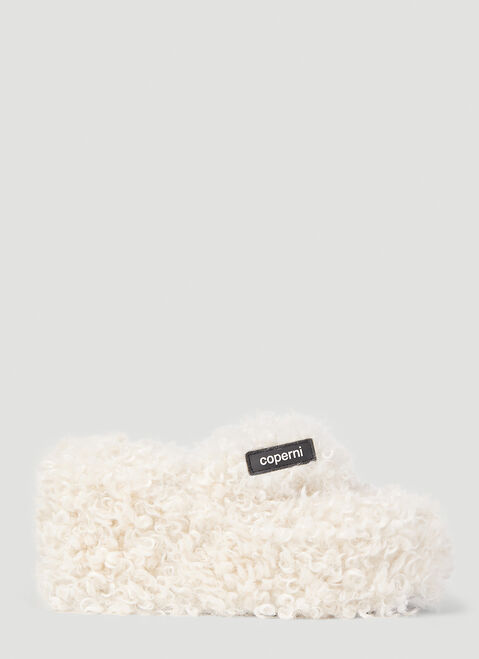 Balenciaga Fluffy Branded Wedge Sandal Black bal0252062