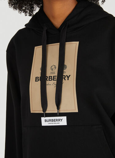 Burberry Logo Patch Hooded Sweatshirt Black bur0249028