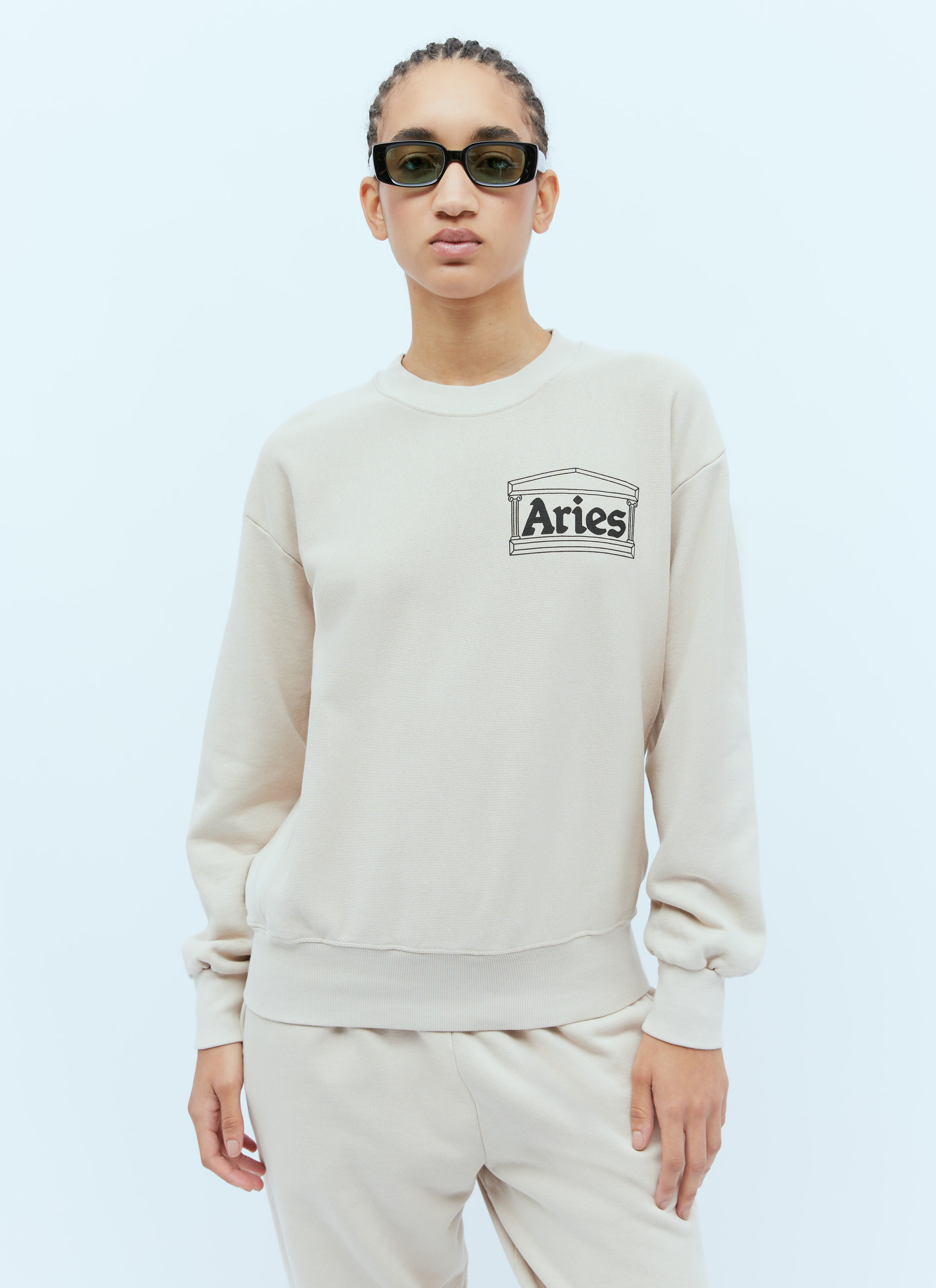 Aries Premium Temple Sweatshirt Beige ari0254016
