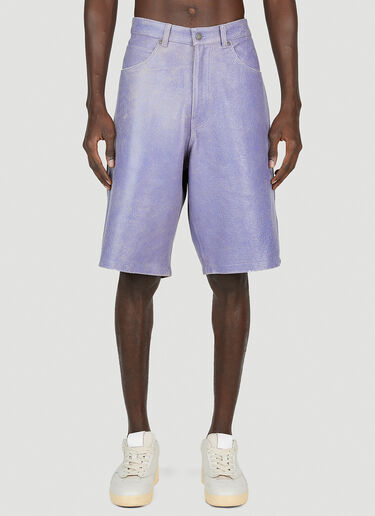 Guess USA Gusa 褶皱皮革短裤 紫色 gue0152011