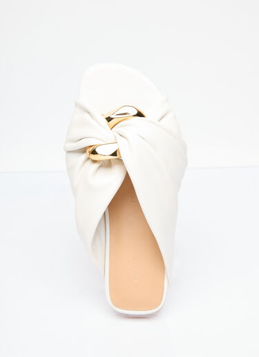 JW Anderson Corner Leather Flats White jwa0255003