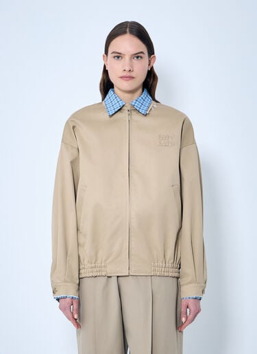Miu Miu Gabardine Jacket With Contrast trims White miu0260005