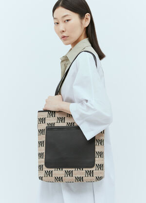 Marc Jacobs Logo Embroidery Woven Tote Bag Beige mcj0257017