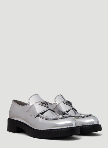 Prada Mirrored Loafers Silver pra0251014