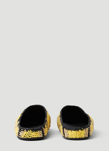 Marni x No Vacancy Fussbet Sabot Raffia Mules Yellow mvy0153009