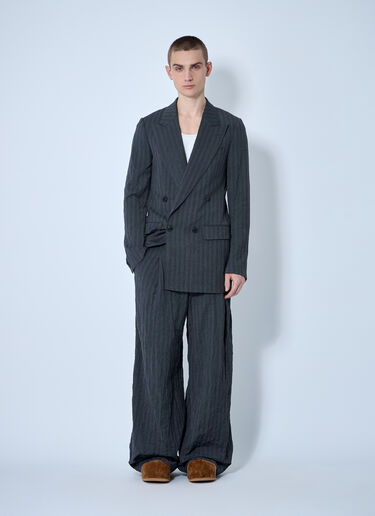 Dries Van Noten Crinkle Blazer Navy dvn0160028