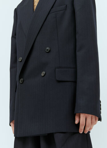 Dries Van Noten Wool Double-Breasted Blazer Black dvn0154008