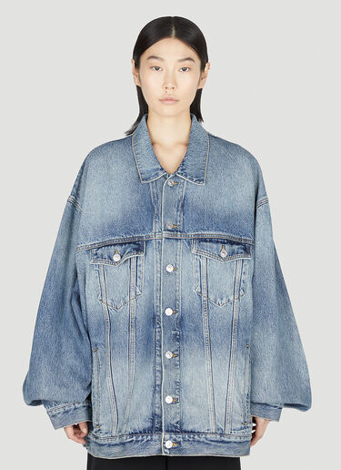 Balenciaga Oversized Denim Jacket Blue bal0251010