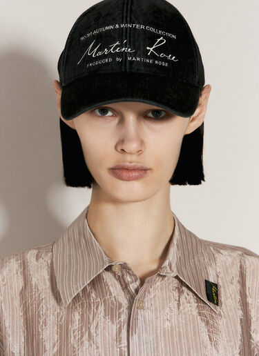 Logo Embroidery Basball Cap Martine Rose Logo Embroidery Basball Cap Black mtr0255014
