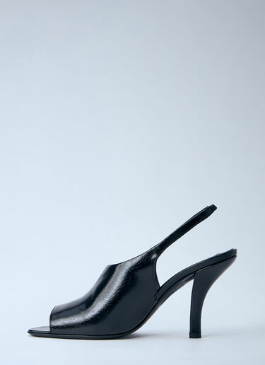 TOTEME Slingback Peep-Toe Heels Black tot0264044