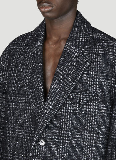 Bottega Veneta Wool Checked Coat Black bov0155010