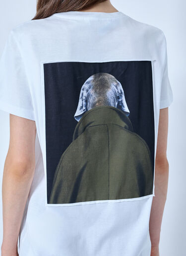 LN-CC® - Max Mara: Graphic Print Cotton T-Shirt - White Max Mara Graphic Print Cotton T-Shirt White max0265010