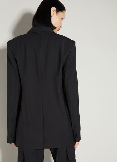 Helmut Lang アシンメトリーブレザー ブラック hlm0253007