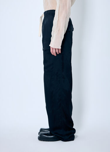 Dries Van Noten Satin Pants Navy dvn0160001